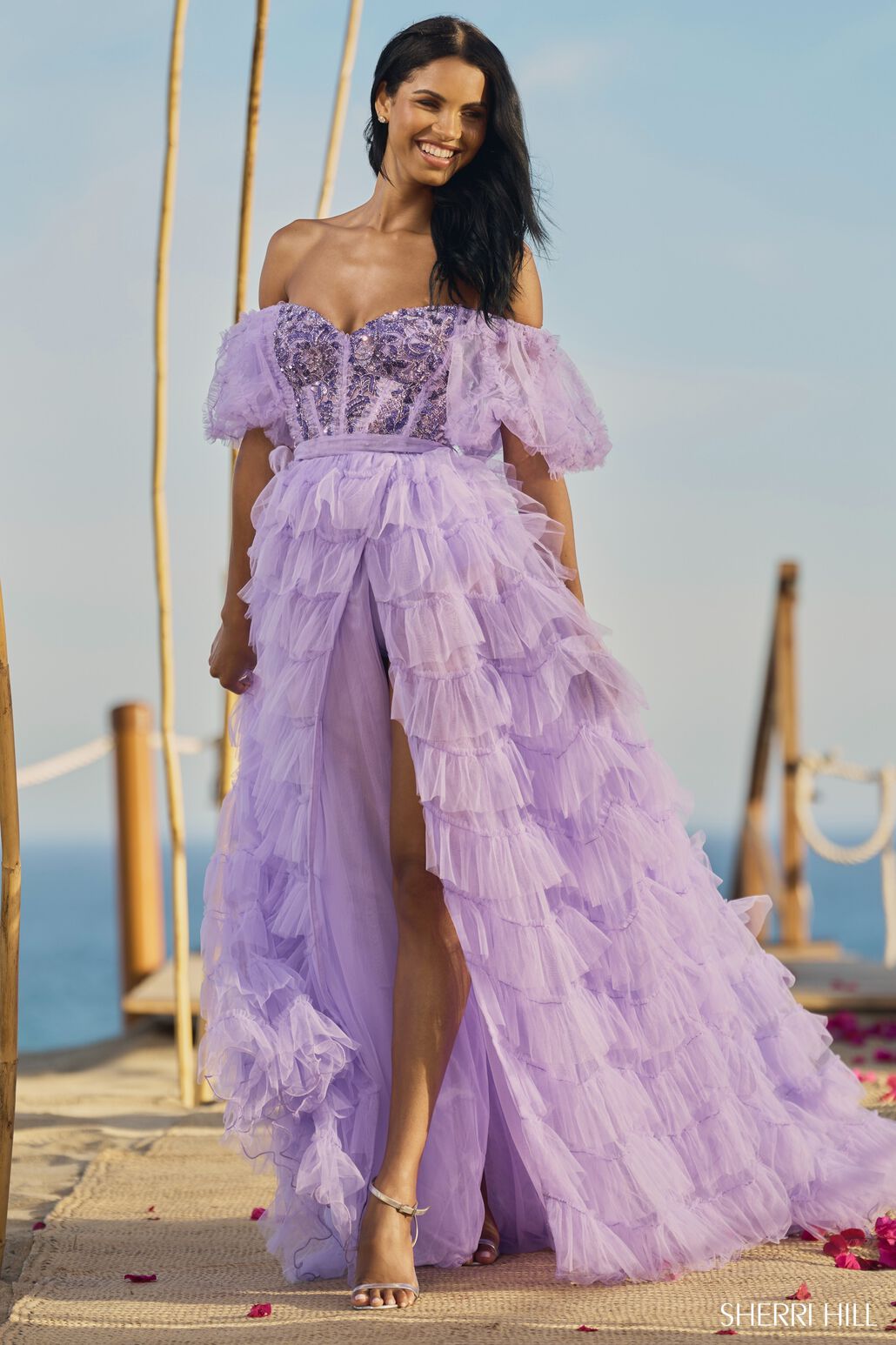 lilac formal dress